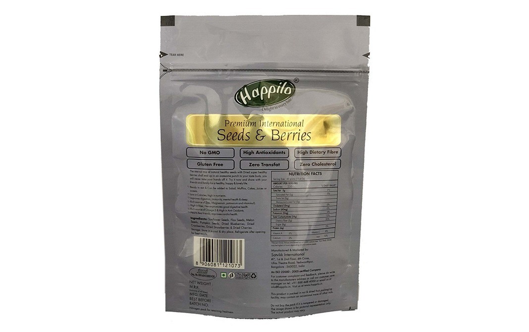 Happilo Premium International Seeds & Berries   Pack  200 grams